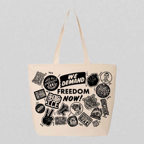 Revolt Buttons Canvas Tote Bag