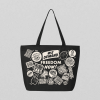Revolt Buttons Black Tote Bag